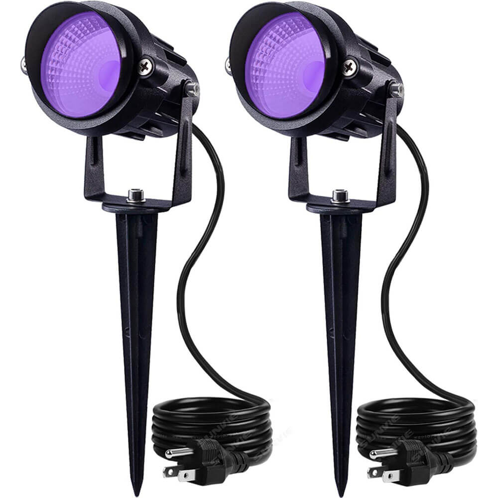 120V 12W Purple LED Waterproof Black Light For Halloween Party Spotlight 2 Pack CHZS-12-02 SUNVIE