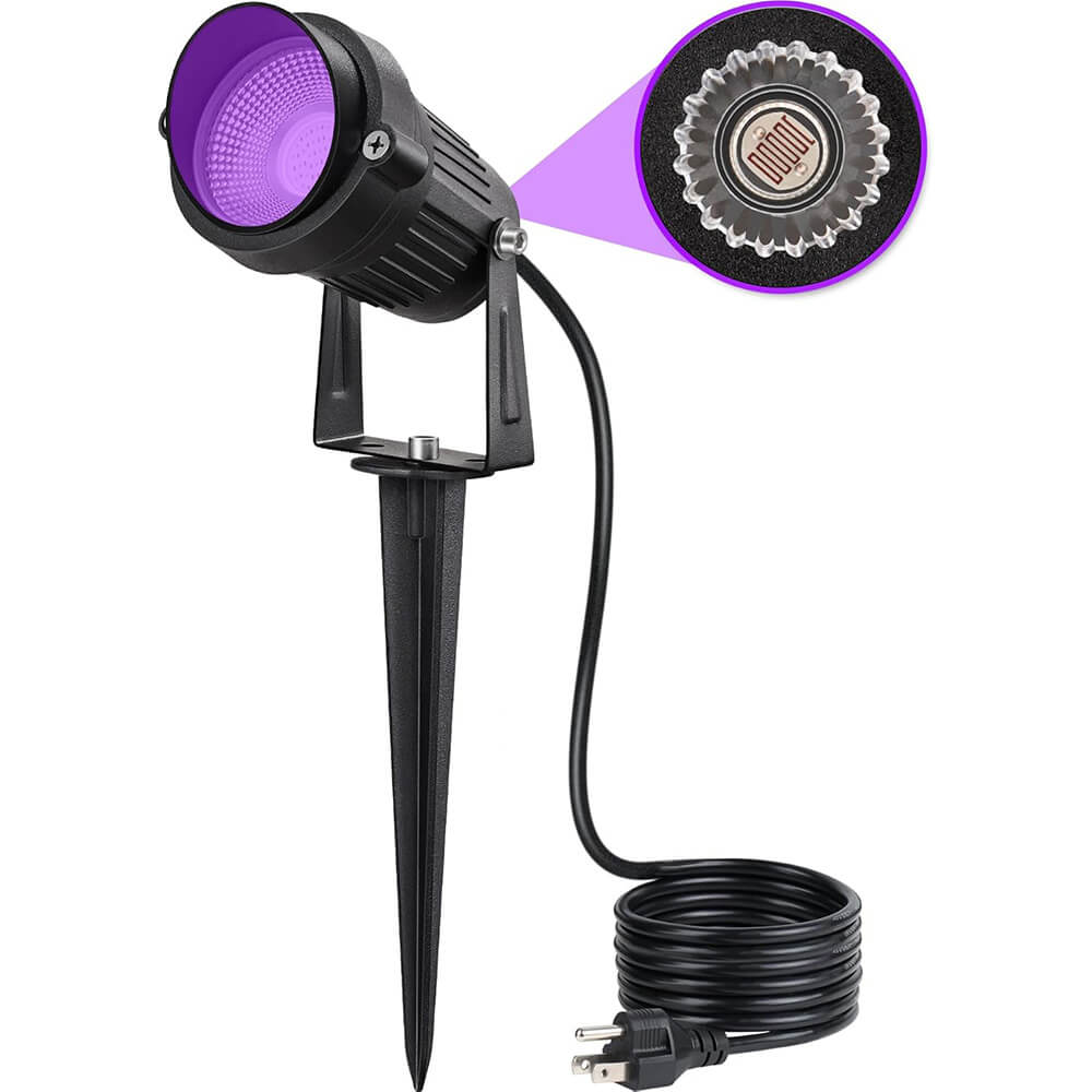 120V 10W Purple LED Waterproof Black Spotlight For Halloween Party with Photocell Sensor CHZP-10-01 SUNVIE