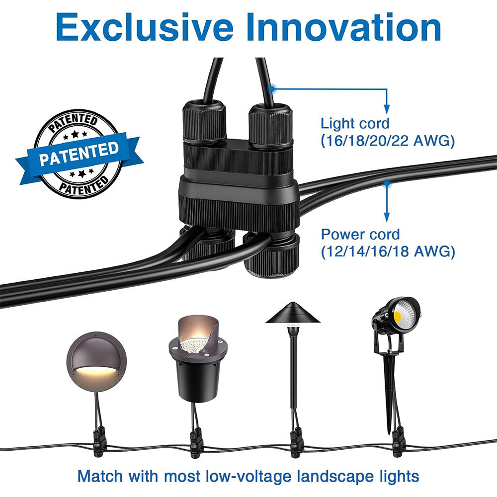 Fastlock2 Low Voltage 12-18 Gauge Landscape Light Cable Connector 20 Pack LVCO-02-20 SUNVIE