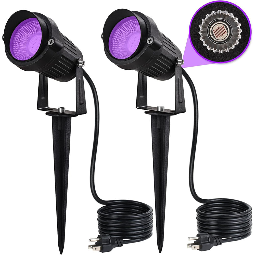 120V 10W Purple LED Waterproof Black Spotlight For Halloween Party with Photocell Sensor CHZP-10-02 SUNVIE