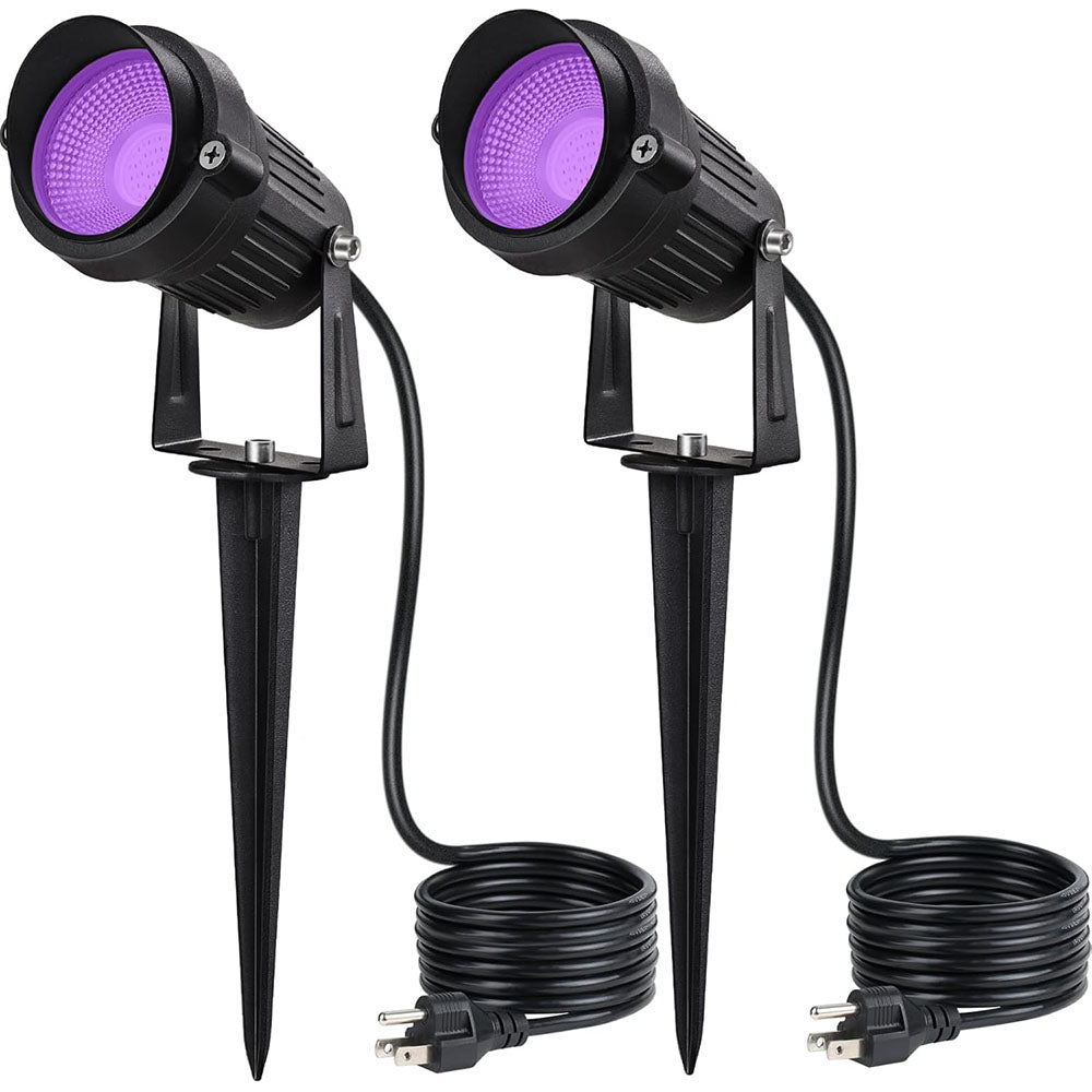 120V 10W Purple LED Waterproof Black Light For Halloween Party Spotlight 2 Pack CHZS-10-02 SUNVIE