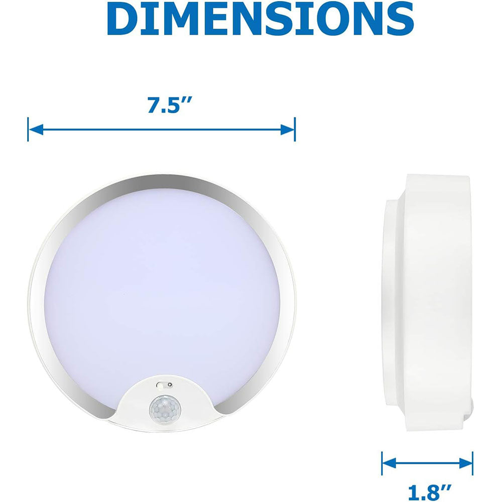 Battery Operated Motion Sensor 6500K LED Ceiling Light with Photocell Sensor ON/OFF XDD-MSW02-01 SUNVIE