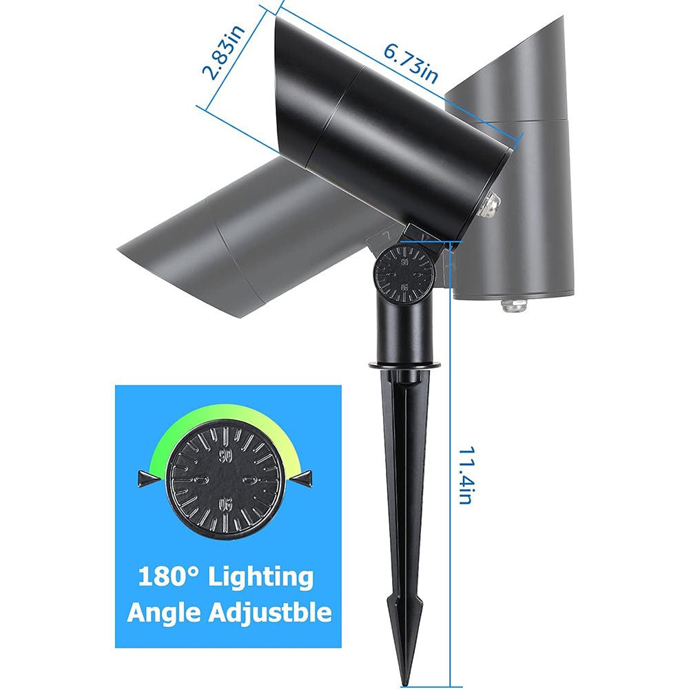 120V 30W Ultra Bright 3000LM Landscape Spotlight with Metal Stake, 6 FT Cord 2 Pack CHW-30A-01 SUNVIE