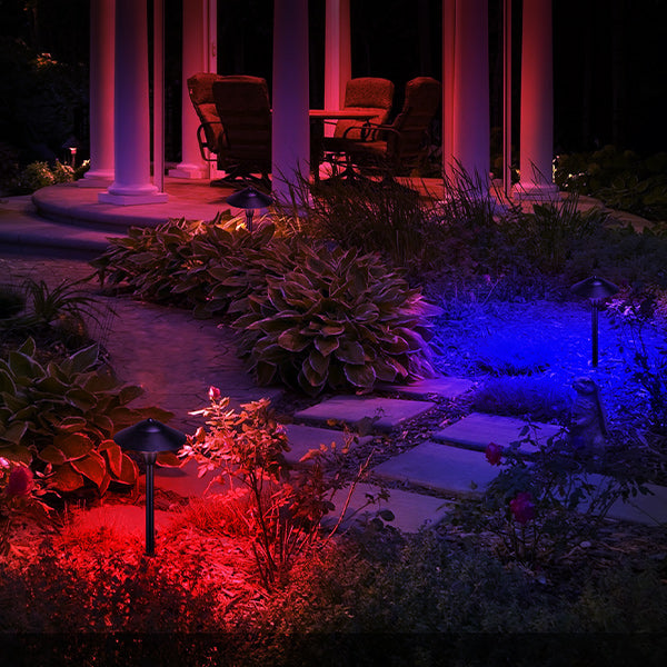 120V 12W RGB LED Color Changing Waterproof Outdoor Party Landscape Lights with Remote Control 4 Pack CHRS-12-04 SUNVIE