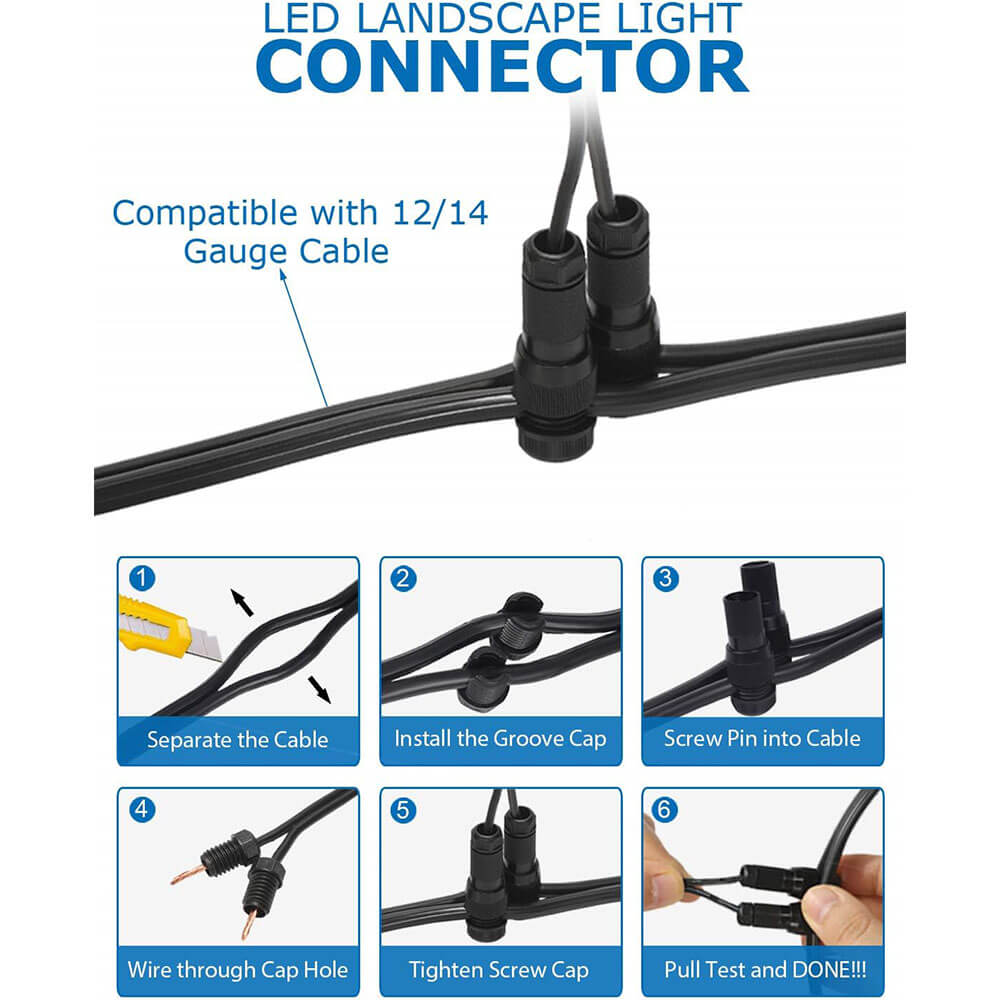 Low Voltage 12W LED Landscape Spotlights with Spike Stand & Connector 10 Pack CLWS-12-10C SUNVIE