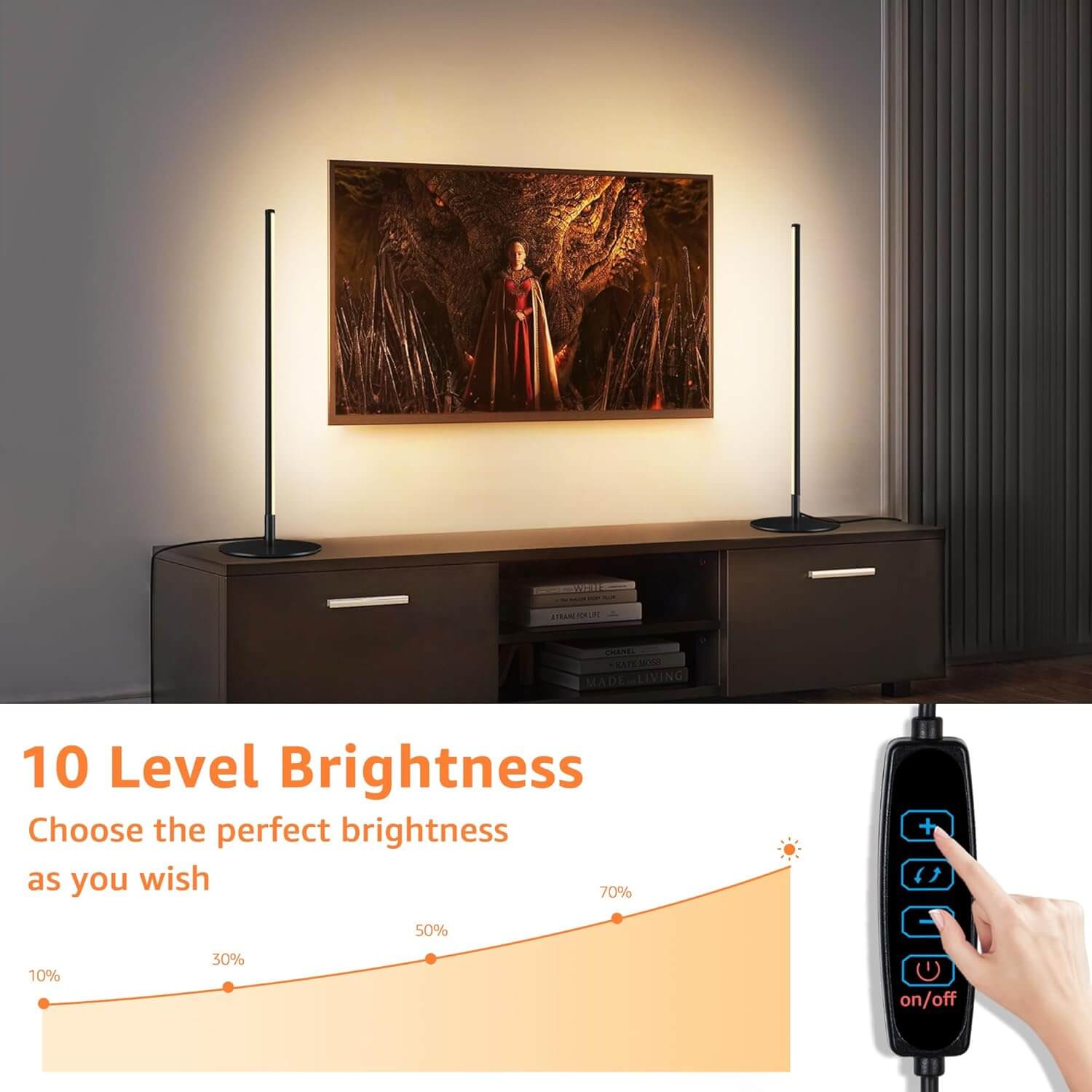 120V 12W LED Dimmable 3 Color Temperature Black Table Lamp 2 Pack Set TLD-02B-02 SUNVIE