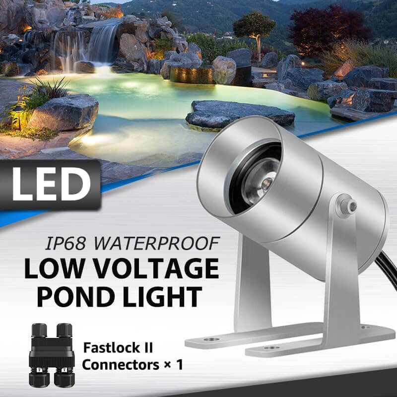 Low Voltage 3W LED IP68 Waterproof Underwater Submersible Fountain Pond Lights 1 Pack ULWS-03-01 SUNVIE