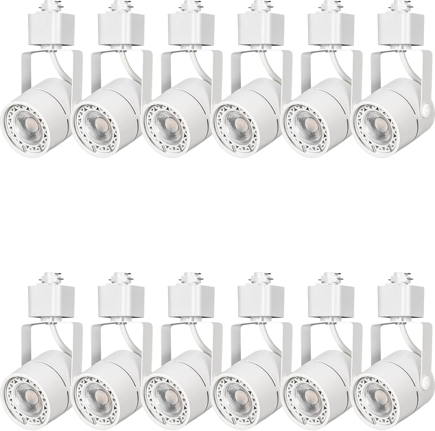 5W LED White Dimmable H Type Track Light with GU10 LED Bulbs 12 Pack GHWD-06-12 SUNVIE