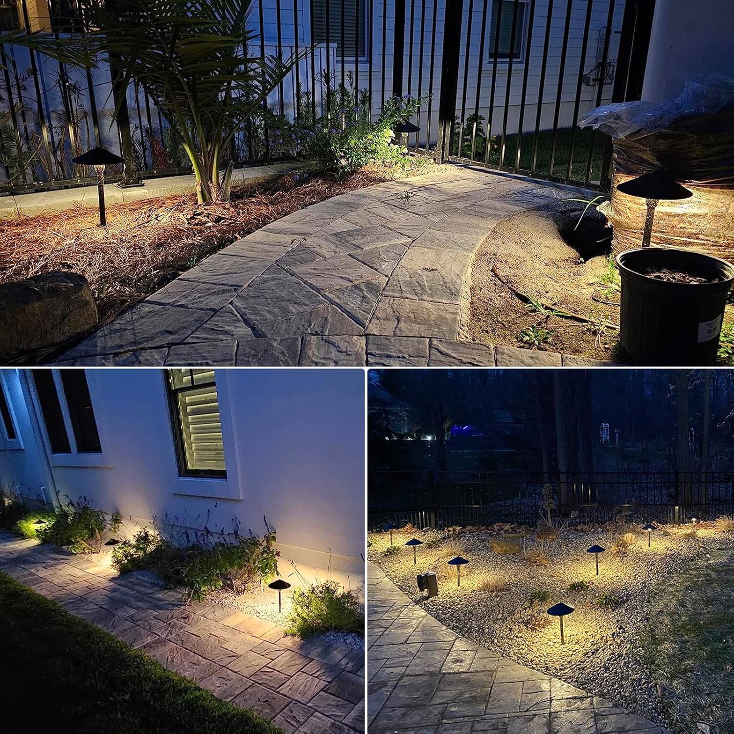 3W LED Low Voltage Landscape Pathway Lights Kit with 60W Transformer & Connectors 8 Pack KT-W8PA SUNVIE