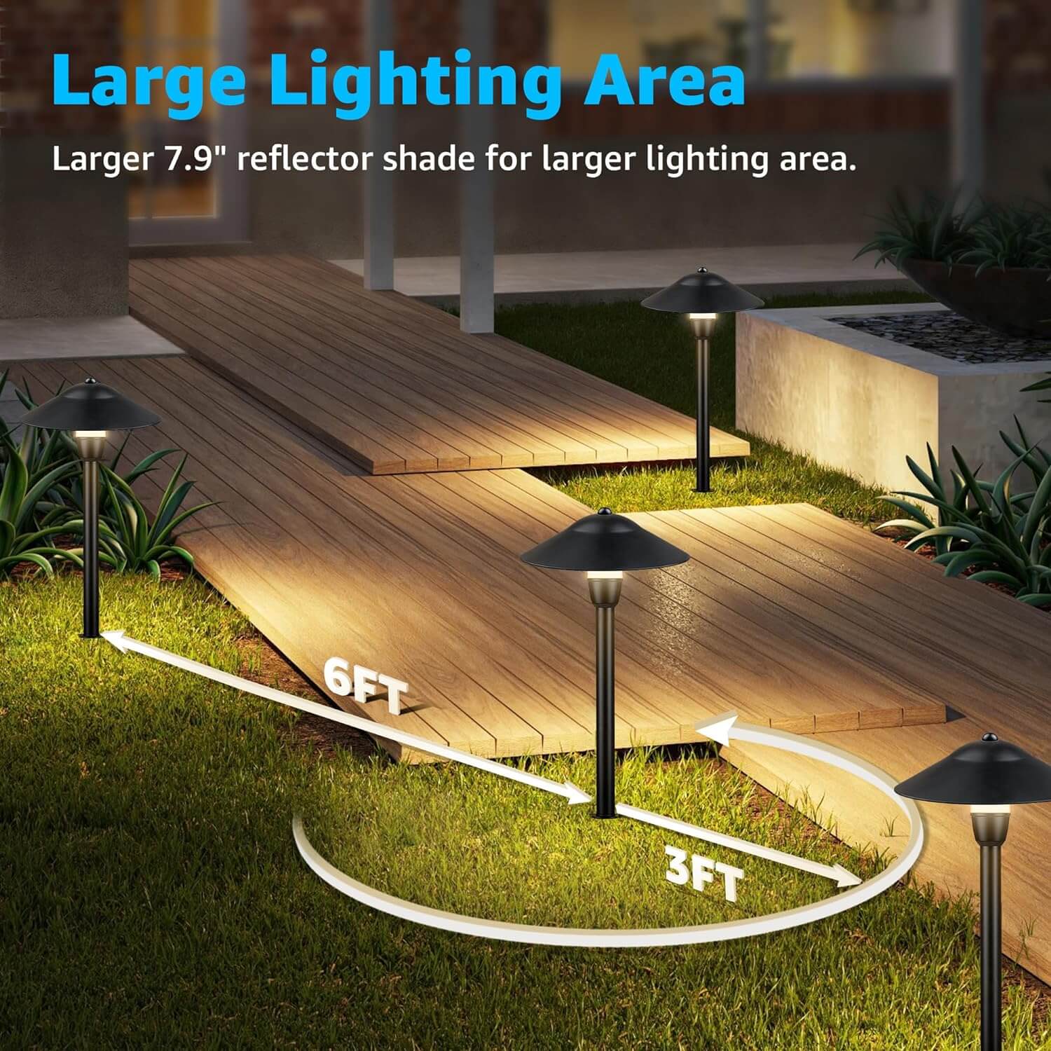 Low Voltage Landscape Lighting Kit 8 Stake Pathway Lights + 4 Spotlights with Connectors 12 Pack T-W4S8P SUNVIE