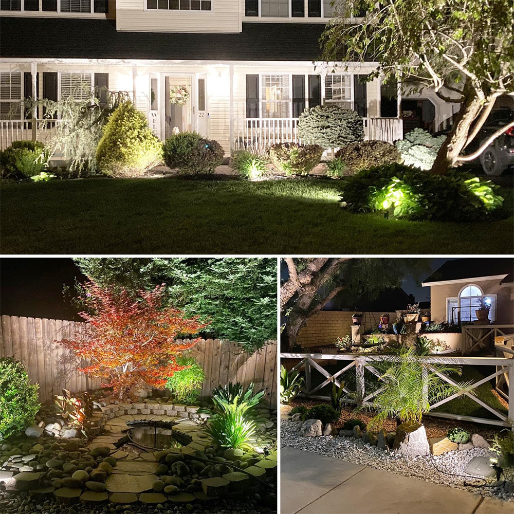 Low Voltage 12W 3000K Warm White Waterproof Landscape Spotlights with Stand 24 Pack CLWS-12-24C SUNVIE