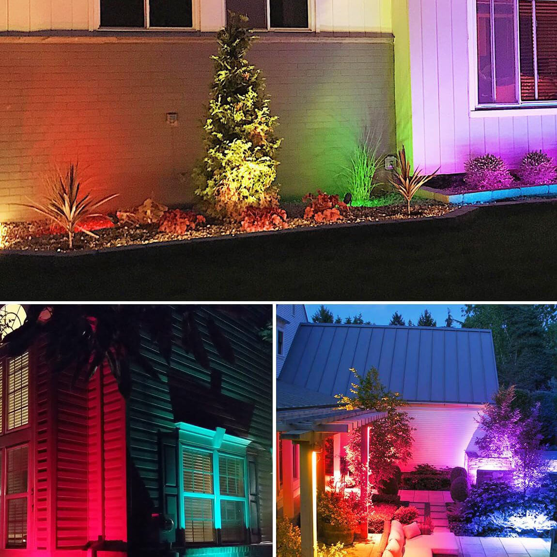 120V 12W RGB LED Color Changing Waterproof Outdoor Halloween Landscape Lights with Remote Control 6 Pack CHRS-12-06 SUNVIE