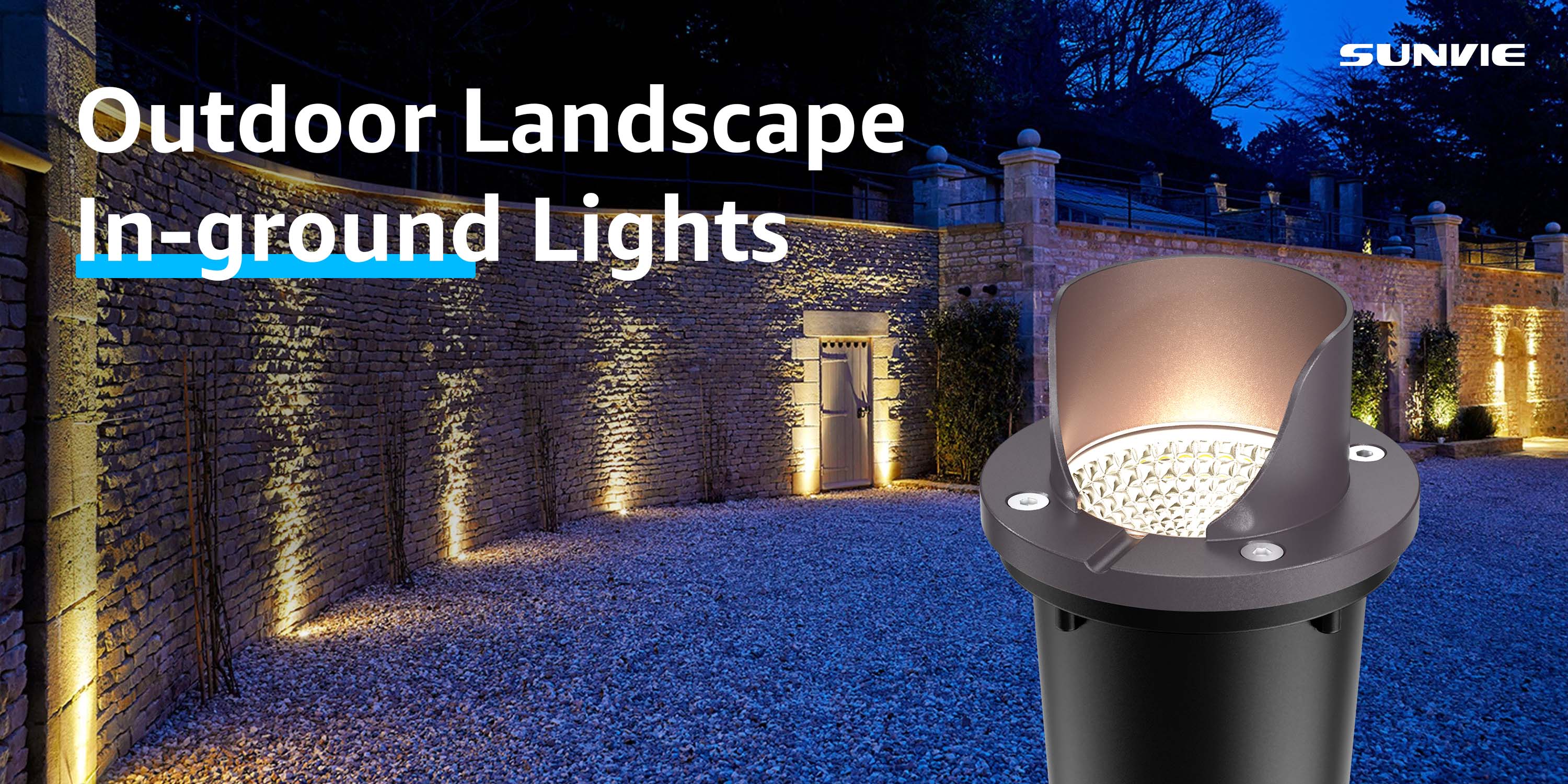 Low Voltage 12W LED In Ground Anti-Glare Well Outdoor Landscape Lights with Connectors 12 Pack MDWG-12-12C SUNVIE